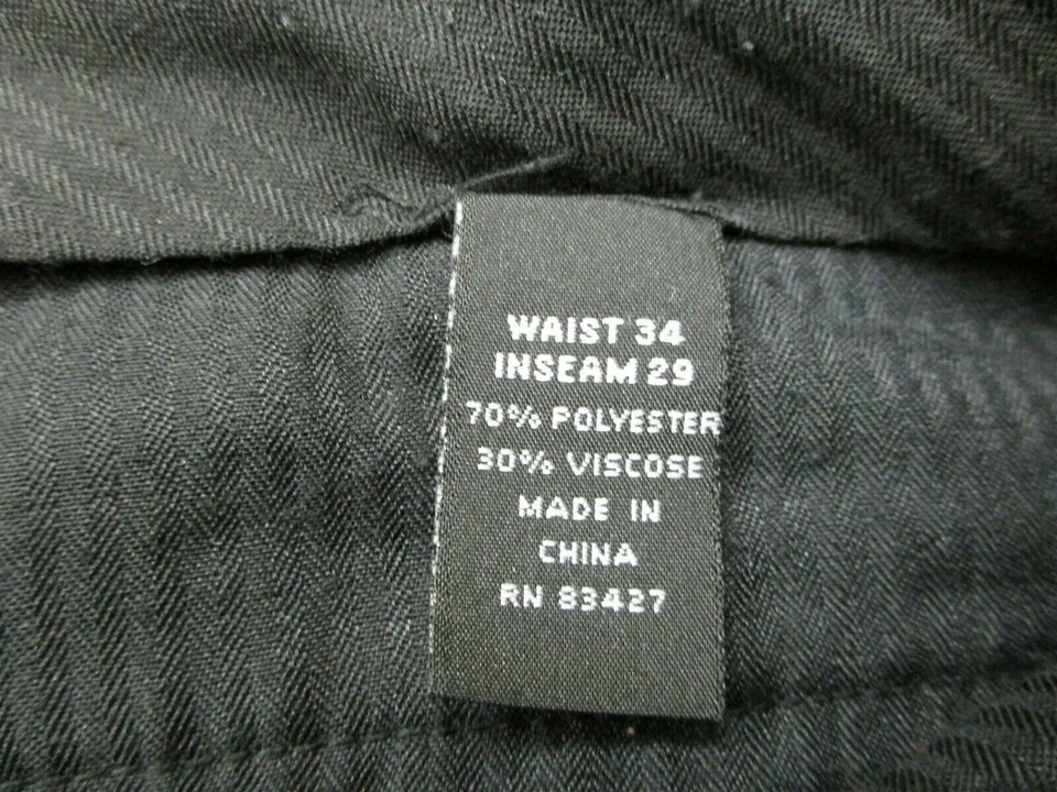 Pantalones ALFANI Para Hombre Talla 34 x 29 Vestido Informal Plisado Delantero Gris Foto 4 de 4