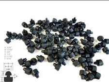 Set of 25 Push-in Rubber Bumper Feet Tight Grip Stem Stoppers/Hole Plugs. Bott