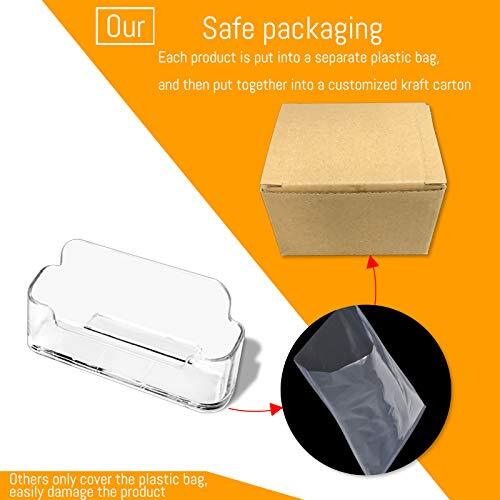 8 Pack Clear Acrylic Business Card Holder Display Desk Stand Fits 30-50 Cards - Afbeelding 2 van 9