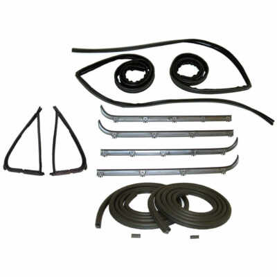 Door Seal Window Channel & Belt Weatherstrip Kit 87-91 Ford F150 F250 Bronco