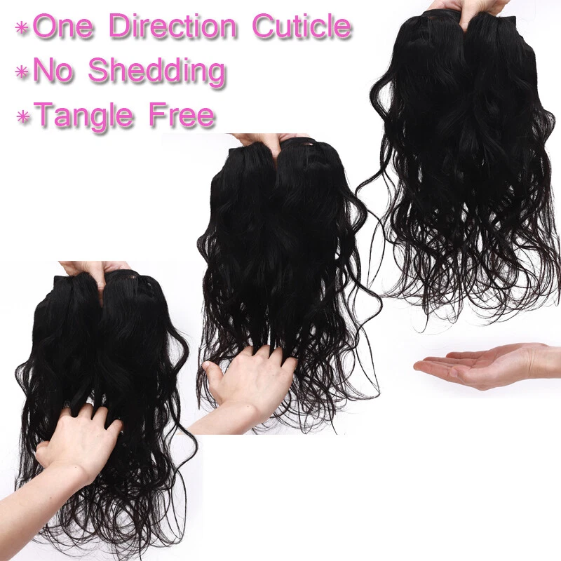 Extensiones brasileñas de cabello humano 100 % virgen con onda de agua 3 paquetes/300 G tramas de tejido Foto 3 de 4