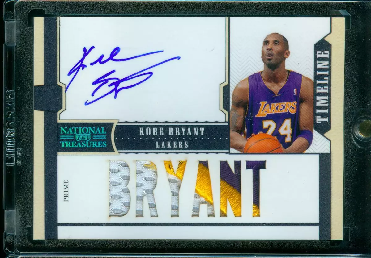 2010-11 Panini Timeless Treasures Championship Season Material Signatures  #8 Kobe Bryant Signed Relic Card (#11/25) - BGS NM-MT 8, Beckett 10 on  Goldin Auctions