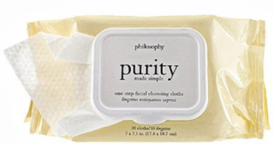 PHILOSOPHY Purity One Step Face Cleaning Cloths Makeup Remover Wipes 30ct SEALED