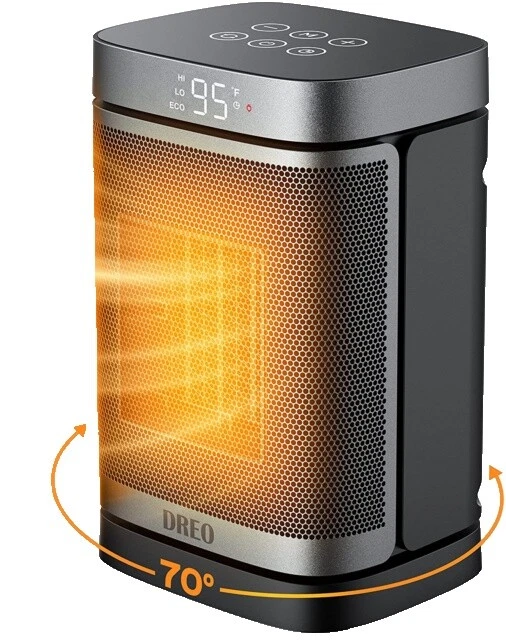 Black Ceramic Electric Home Space Heaters