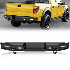 Pickup Truck Rear Bumper W/ Sensor Holes For 2010-14 Ford F-150 F150 SVT Raptor