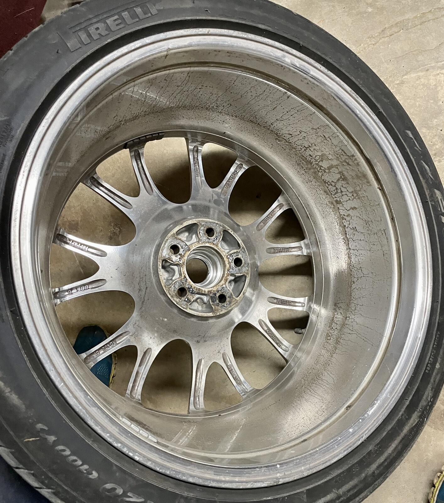 Genuine OEM Factory Ferrari 612 599 Challenge POLISHED 20x10 inch Rear WHEEL