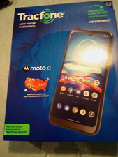 6" MOTOROLA MOTO E 4G BLACK 32GB Tracfone Boxed XT2052DL WORKS Fast Free Ship