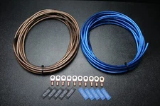 8 GAUGE AWG WIRE 50 FT BLUE 50FT BLACK 10PCS COPPER 5/16 RING HEATSHRINK PW