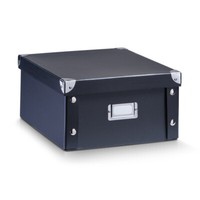 Zeller 17918 Aufbewahrungsbox Aus Pappe Ca. 31X26X14Cm - Schwarz