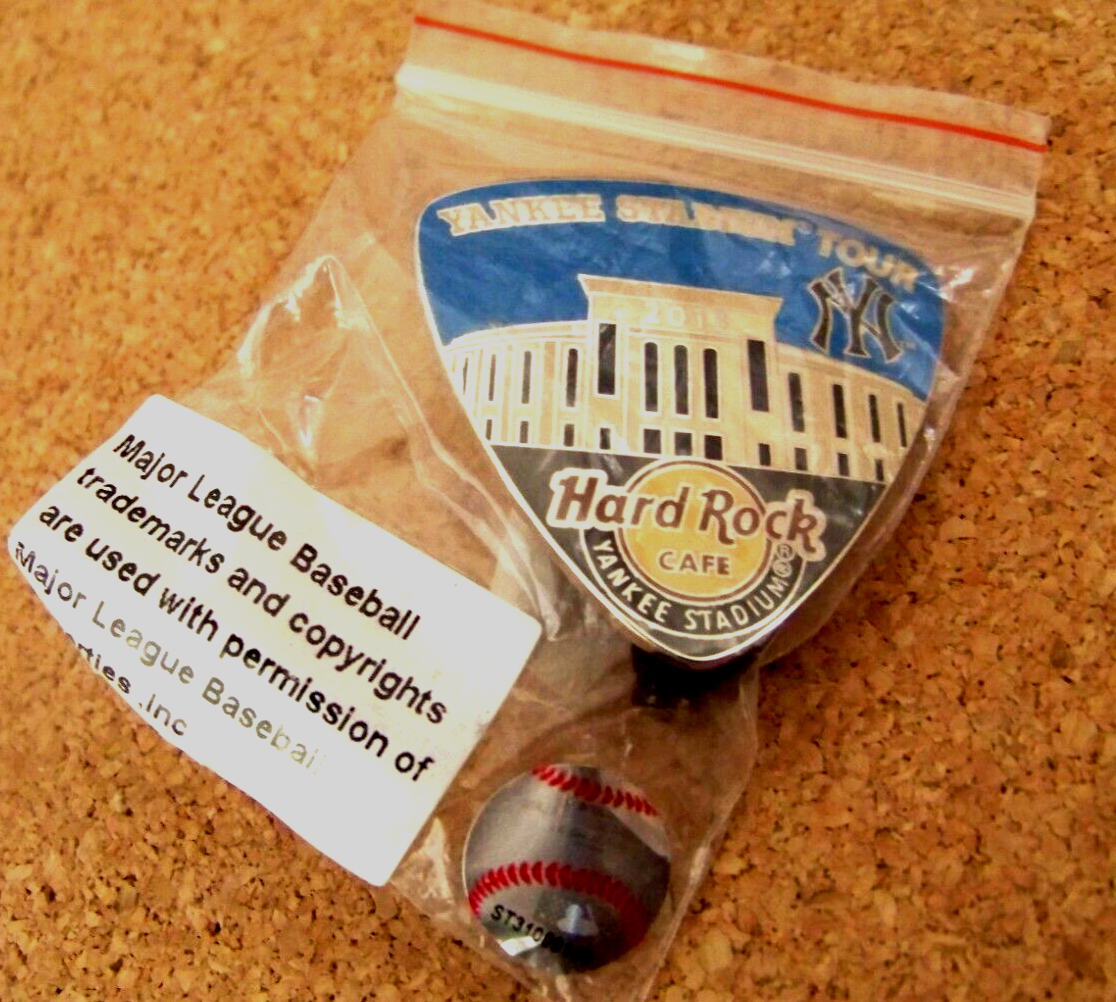 2013 Hard Rock Cafe HRC pin Yankee Stadium Tour guitar Pick pin New York Yankees