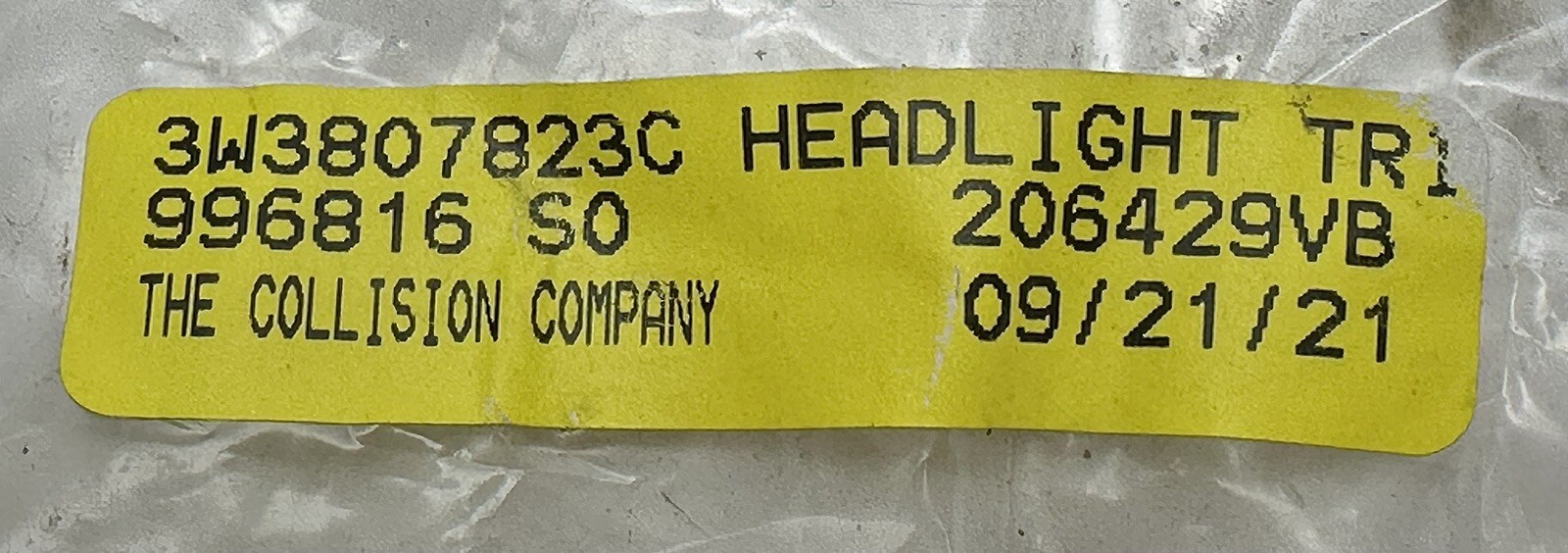 BENTLEY GT GTC HEADLIGHT CHROME TRIM RING SMALL LEFT 2013 2014 2015 3W3807823C