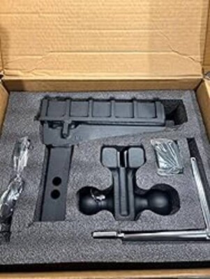 AIRBIRD Adjustable Trailer Hitch Fits 2-Inch Receiver 6'' Drop Truck Hitch Black