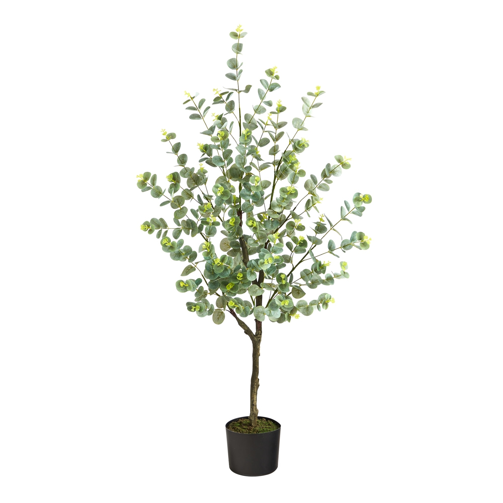 4ft Artificial Eucalyptus Tree in 6 Inch Black Pot