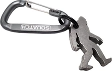 Bigfoot Gift Microsquatch Keychain Bottle Opener Charm with Carabiner, Great Hik