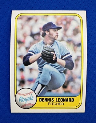 1981 FLEER #42 DENNIS LEONARD KC ROYALS NM-MT or BETTER 3 TIME 20 GAME WINNER