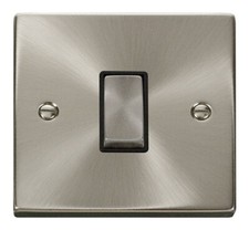 CLICK DECO VICTORIAN SATIN CHROME SWITCHES & SOCKETS INGOT BLACK INSERTS USB