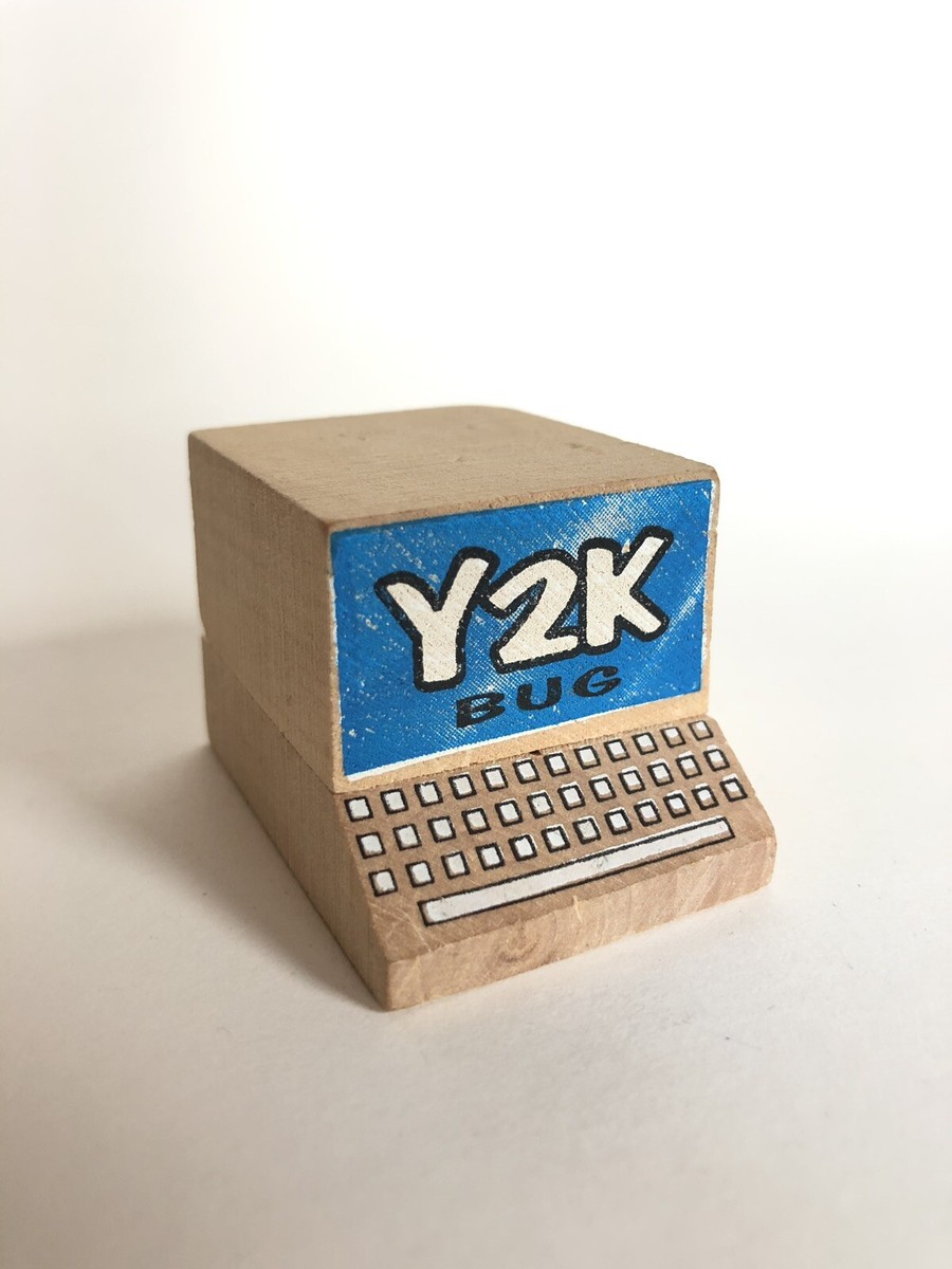 Vintage Wood Wooden 1999-2000 Trinket Box Y2K Desktop Computer Bug
