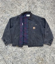 VTG Rare 90  s Carhartt Detroit Jacket J43 ONX Black Size XL USA