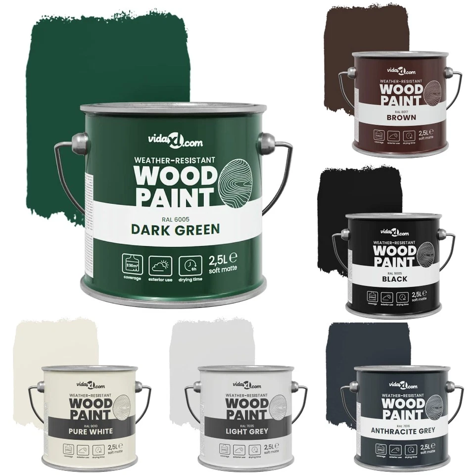 Holzfarbe Wetterschutzfarbe Holzlack Holzdeckfarbe Holzschutzlack Farbe 2,5L DE - Bild 2 von 2