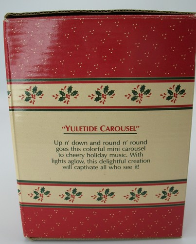 New Enesco Winter Wonders YULETIDE CAROUSEL 1988 #559350 NIB NRFB NOS Vintage - Picture 8 of 9