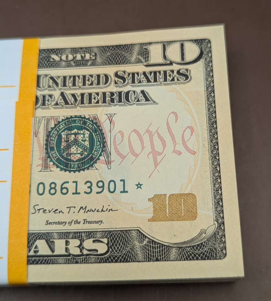 $10 DOLLAR STAR BILL NOTES TEN DOLLAR 2017A NY UNCIRCULATED SEQUENTIAL ...