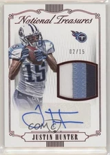 2015 National Treasures Material Signatures Prime 2/15 Justin Hunter Auto 5w7