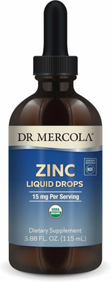Dr. Mercola Zinc Liquid Drops - Supports Immune & Organ Health - 15 Mg Organic Z