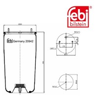 febi bilstein 20942 Luftfederbalg Ohne Kolben FüR Bergische Achsen