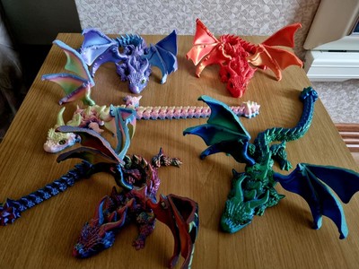 40 cm Gelenkgelenke 3D-gedruckt Fliege Drachenflügel Spielzeug PLA Zappel Spielzeug Figur