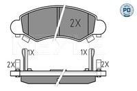 Bremsbelagsatz, Scheibenbremse MEYLE-PD: Advanced Performance A 025 232 5316/PD