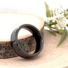 Durable Blue Carbon Fiber & Polished Black Tungsten Ring – 8mm personalized Band — photo 4