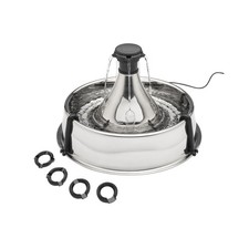 Stainless Steel Pet Fountain Automatic 128Oz 3.8L Adjustable Flow PetSafe Rust