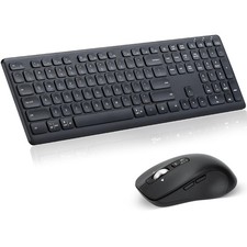 M9300 Wireless Keyboard and Mouse, 2.4G USB Receiver and Dual Bluetooth, Mult...