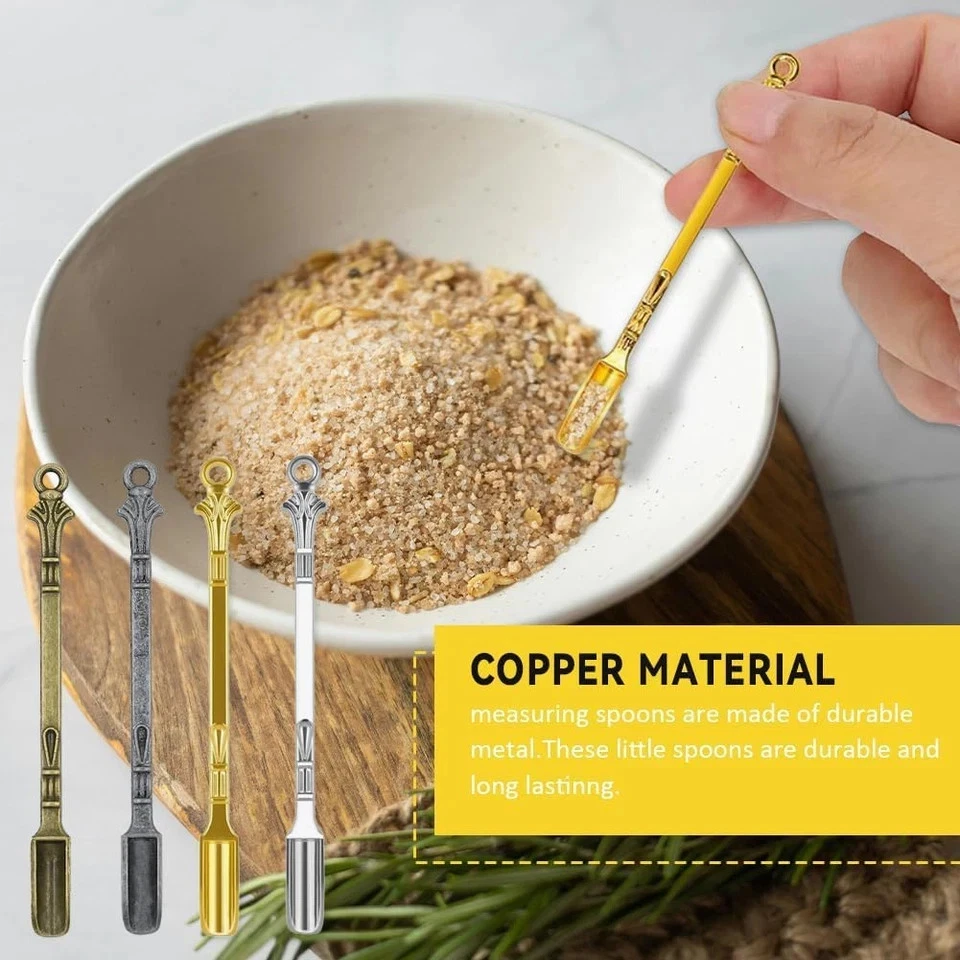 10 PIEZAS Pala Mini Cuchara Aleación Vajilla Dije Cocina Colgante Cuchara Pequeña Pala Foto 3 de 4