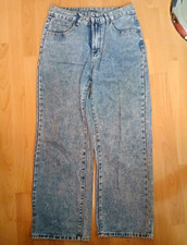 SheIn Damen Jeans blau helle Waschung gerade ...