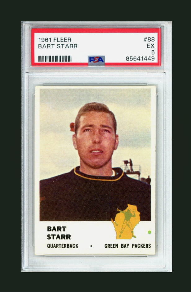 1961 Fleer #88 Bart Starr (HOF) (PSA 5 EX) Green Bay Packers (3)