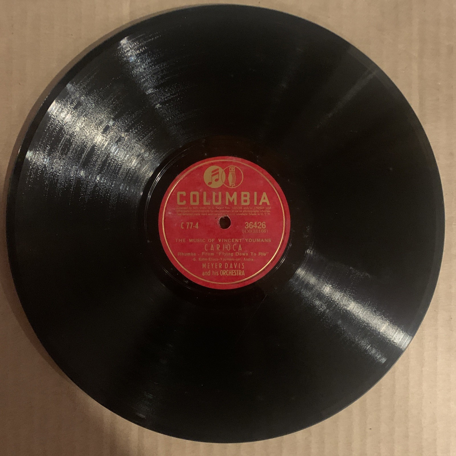 Meyer Davis, 78 rpm Album(4), V+, The Music Of Vincent Youmans ...