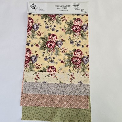 Vintage Sample Swatch Pack Quilting Treasures Cranston Fabric Cottage 11''x15-21''