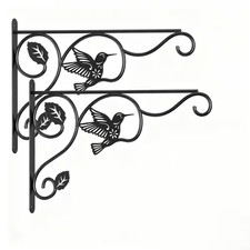 12 In. Heavy Duty Metal Wall Plant Hooks for Patio Garden Bird Feeders, Planters