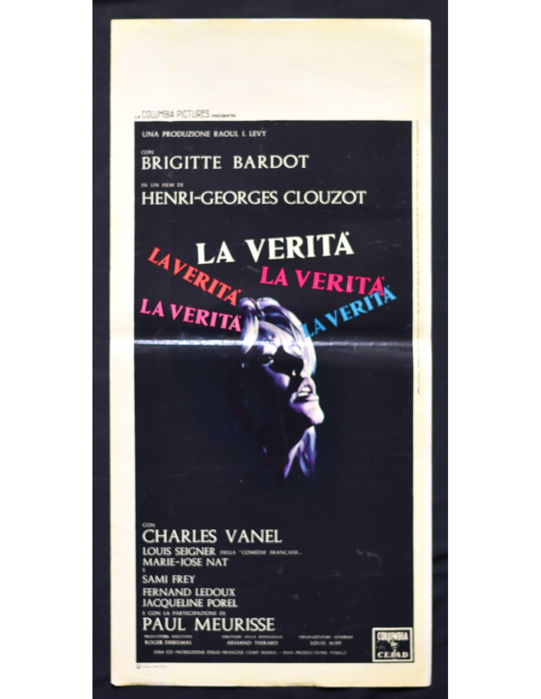 Locandina originale film La verità (1960) - Regia di Henri-Georges Clouzot