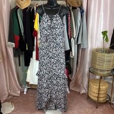 Gianni Bini Floral Coquette Shabby Chic Maxi Dress Sz M