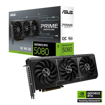 ASUS PRIME NVIDIA GeForce RTX 5080 16GB GDDR7 PCI Express 5.0 Graphics Card