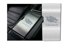 Coyote Brushed Center Console Lid Trim Panel (Cup Holder) for 2010-2014 Mustang