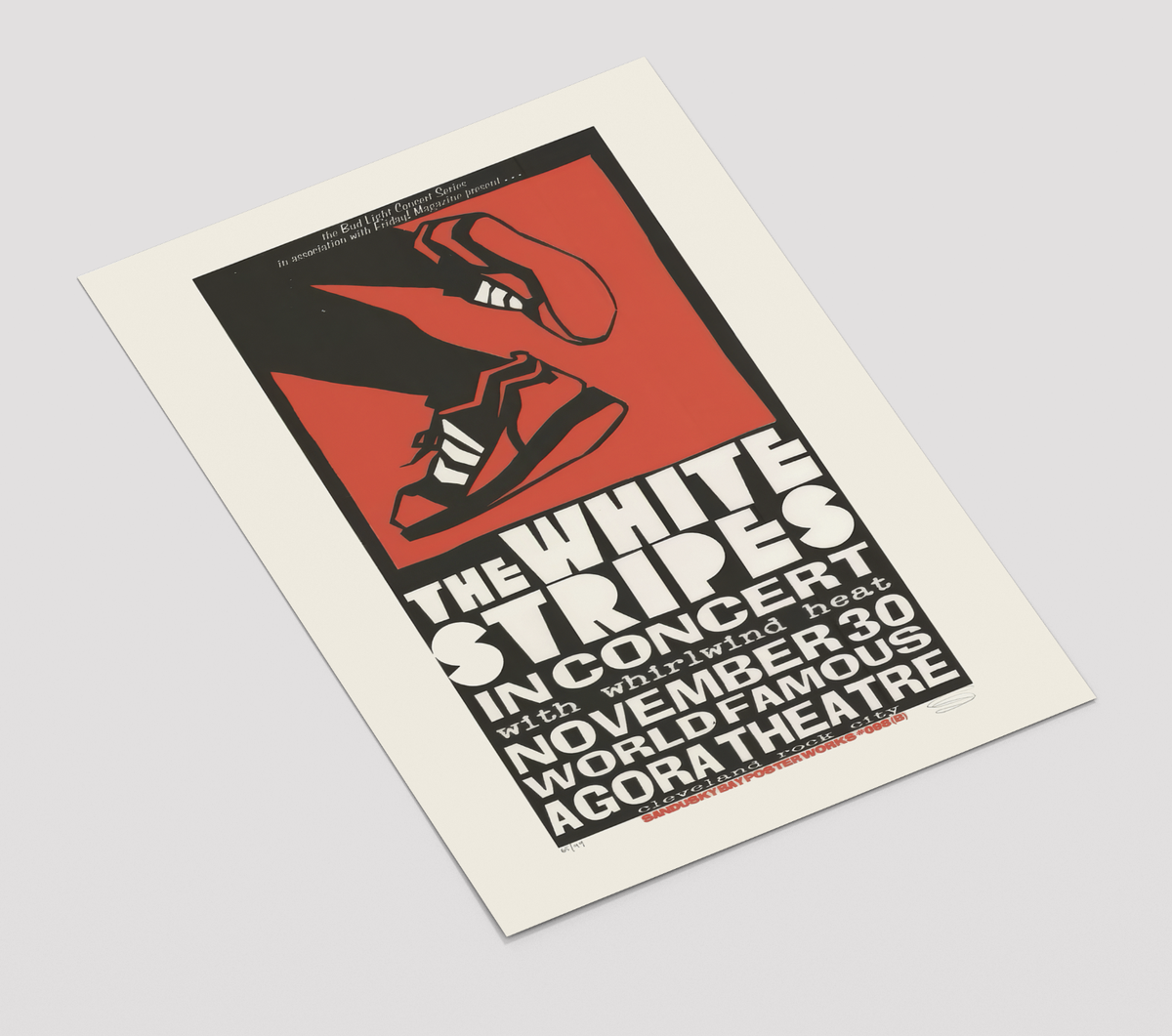 White Stripes Concert Poster Music Band Art Print Agora Theater