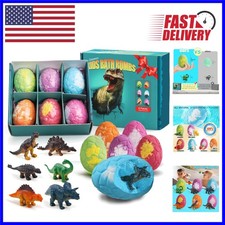 Colorful Bath Bomb Gift Set with Dinosaur Toys - Fun Organic Bath Experience