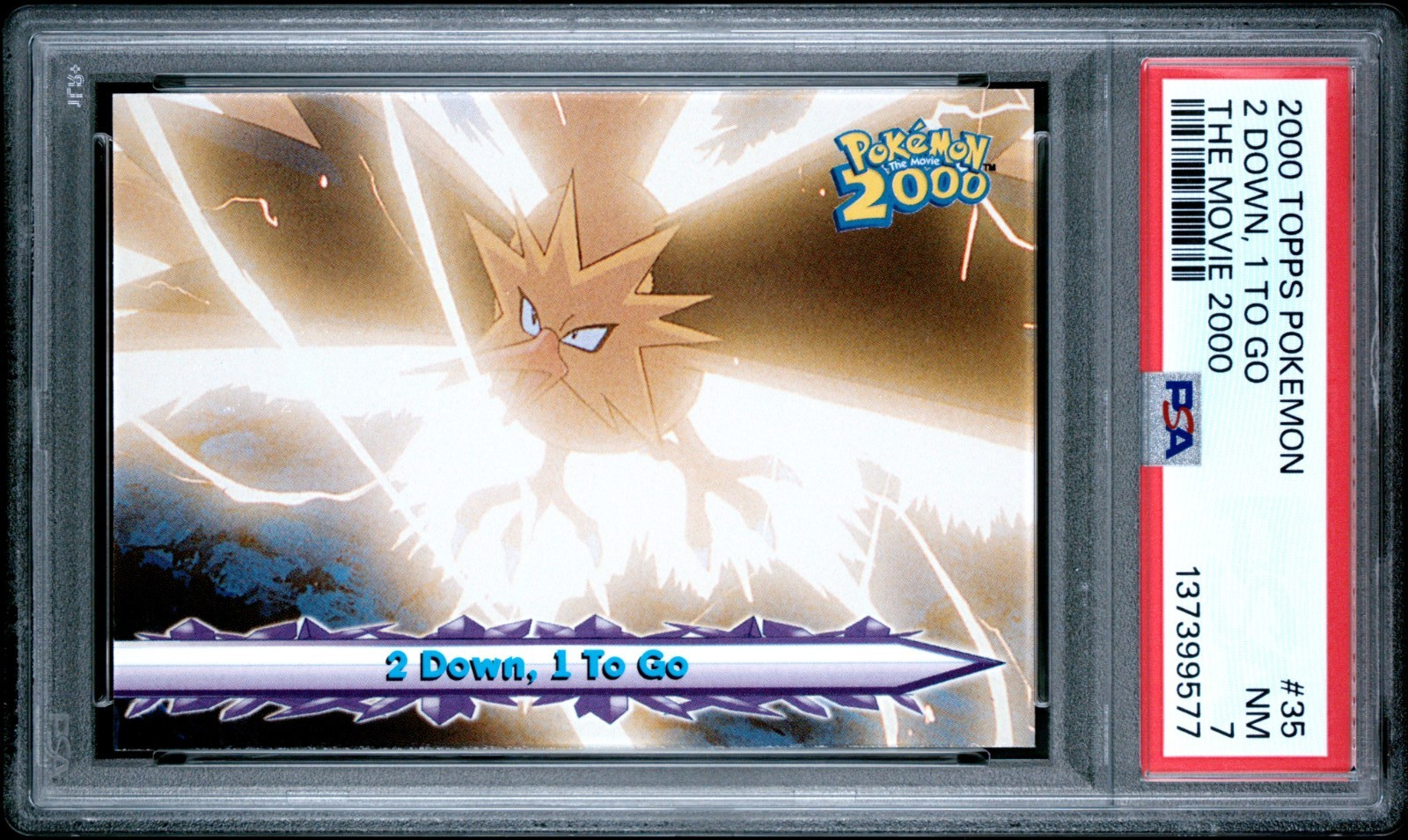 Pokemon Card 2 Down, 1 To Go #35 Zapdos Topps The Movie 2000 PSA 7
