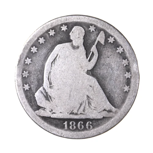 1866-P Seated Liberty Half Dollar — photo from the most recent tracked eBay sale