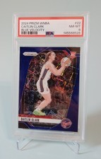 2024 Prizm WNBA Caitlin Clark RC Blue Velocity PSA 8 #22 Indiana Fever