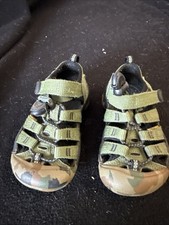 KEEN Seacamp II Water Sandals 1014126 Size 8 Toddler Green Camo Sole