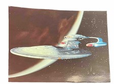 STAR TREK THE NEXT GENERATION U.S.S. ENTERPRISE Giant Postcard 1992 Paramount